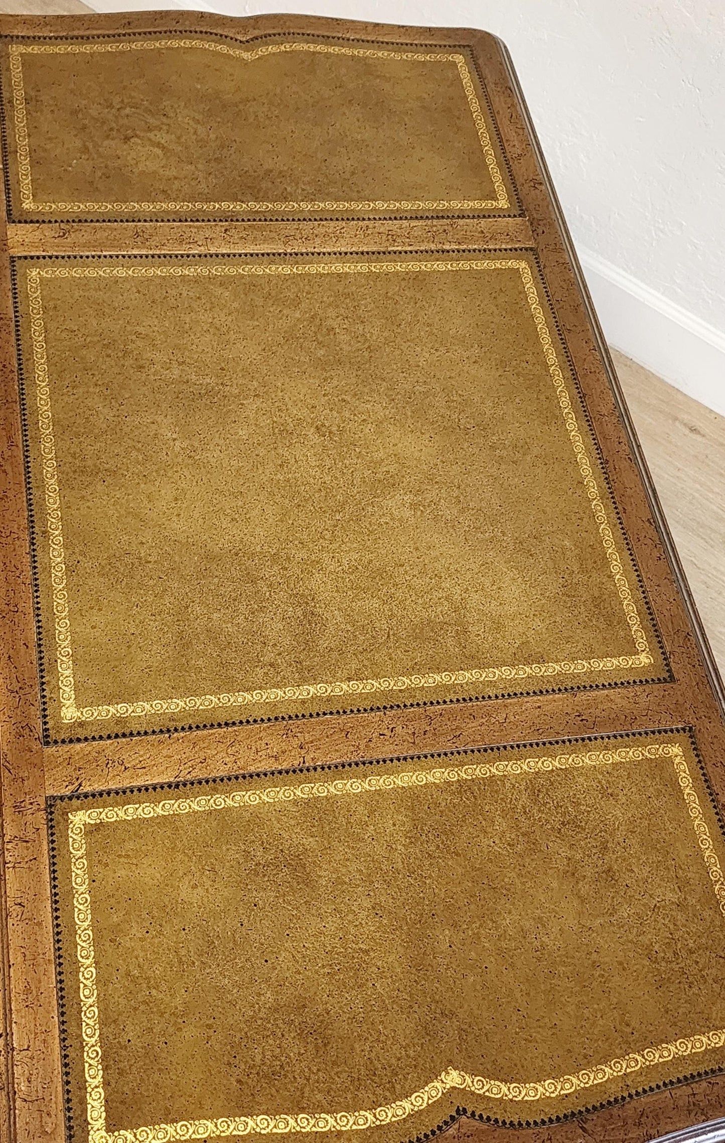 SLIGH Lowry French Writing Desk-Leather Top Vintage Vanity-Custom Finish Available-Petite Desk-Romantic Painted Desk