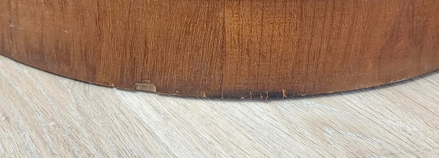 Hekman Vintage Round Drum Table- Open Shelf Single Drawer MCM Hekman Accent Table