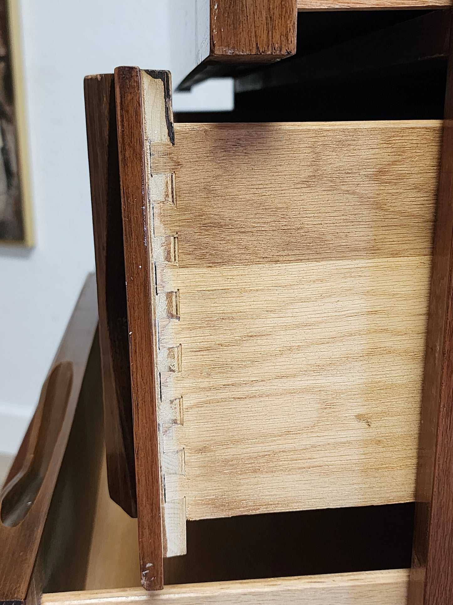 MCM American of Martinsville Sculptural Solid Wood Console-Dresser or Tall Chest