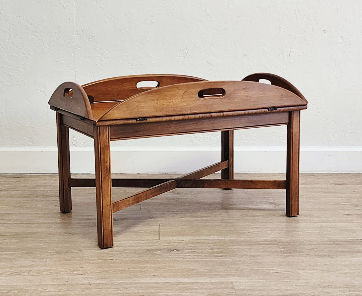 Ethan Allen Butler Table-Vintage Solid Wood Vintage  Rustic Coffee Table