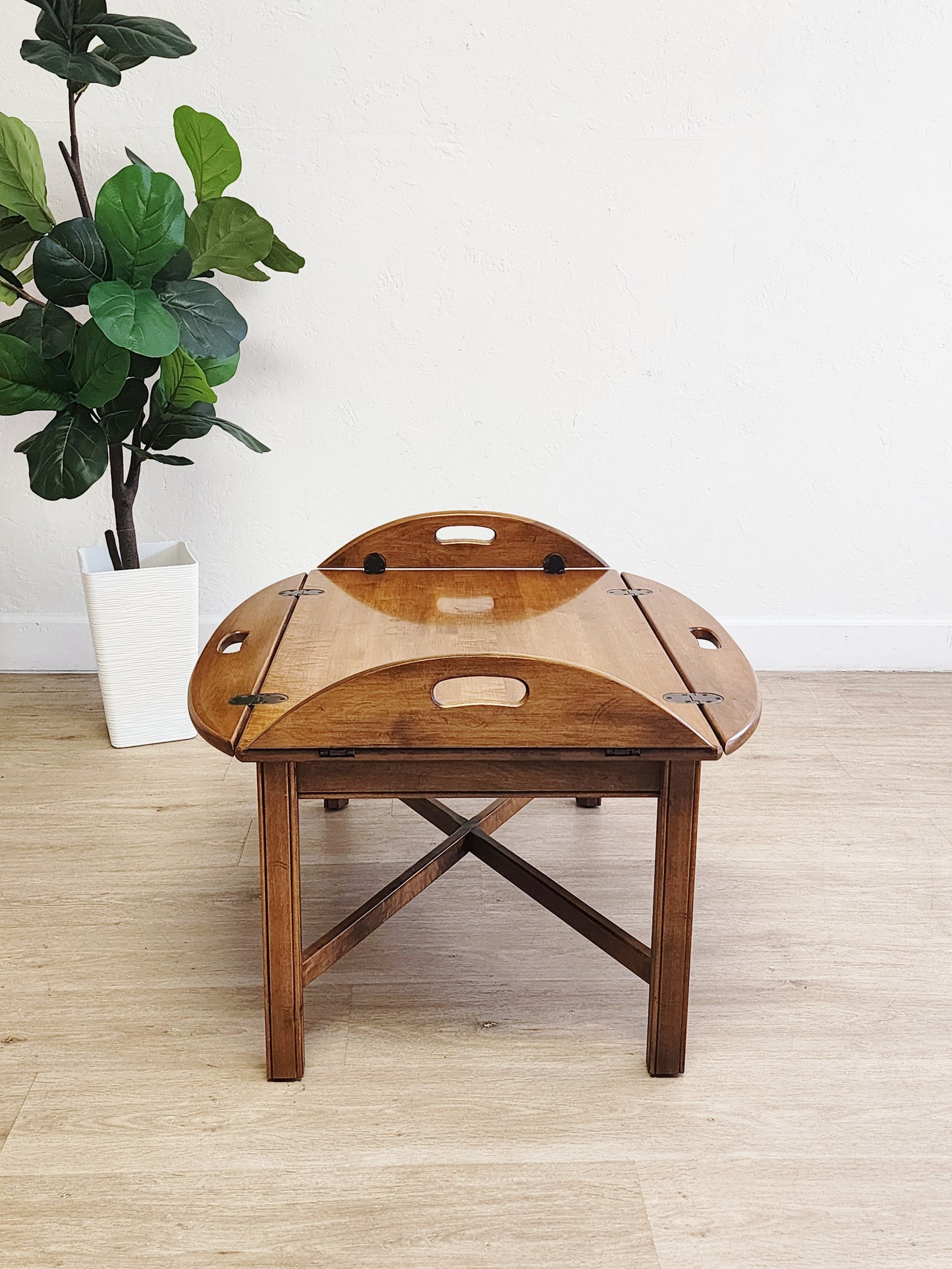 Ethan Allen Butler Table-Vintage Solid Wood Vintage  Rustic Coffee Table