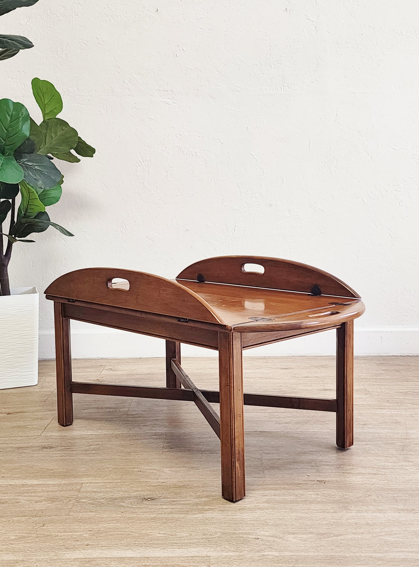 Ethan Allen Butler Table-Vintage Solid Wood Vintage  Rustic Coffee Table