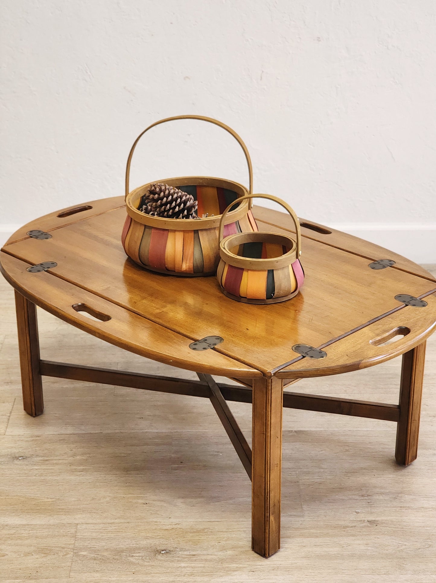 Ethan Allen Butler Table-Vintage Solid Wood Vintage  Rustic Coffee Table