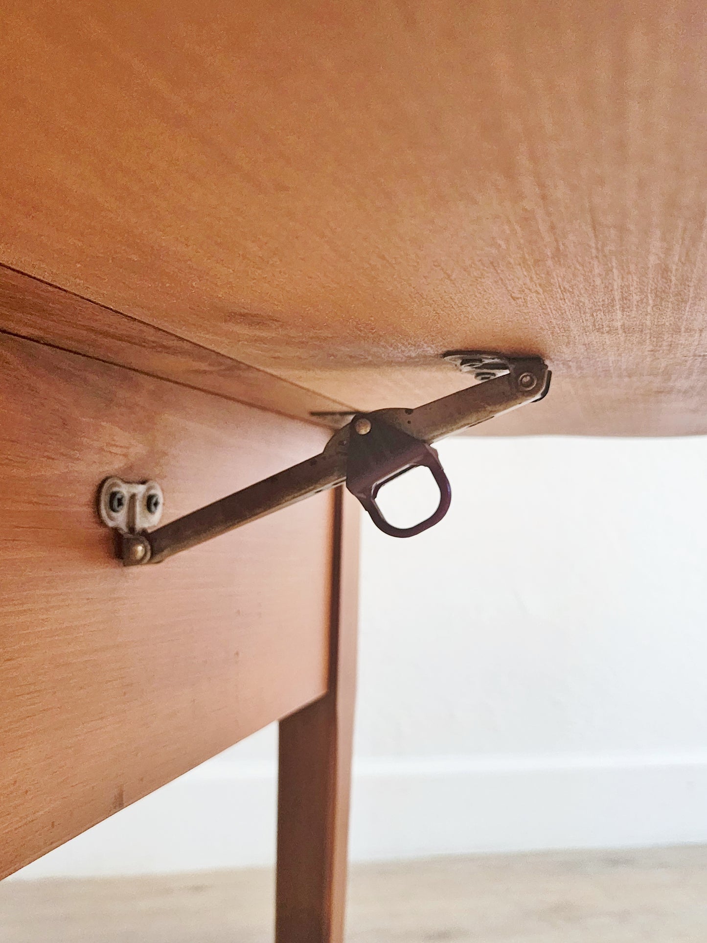 Broyhill Farmhouse Dropleaf End Tables-Rustic Solid Pine Single Drawer Large Side Tables