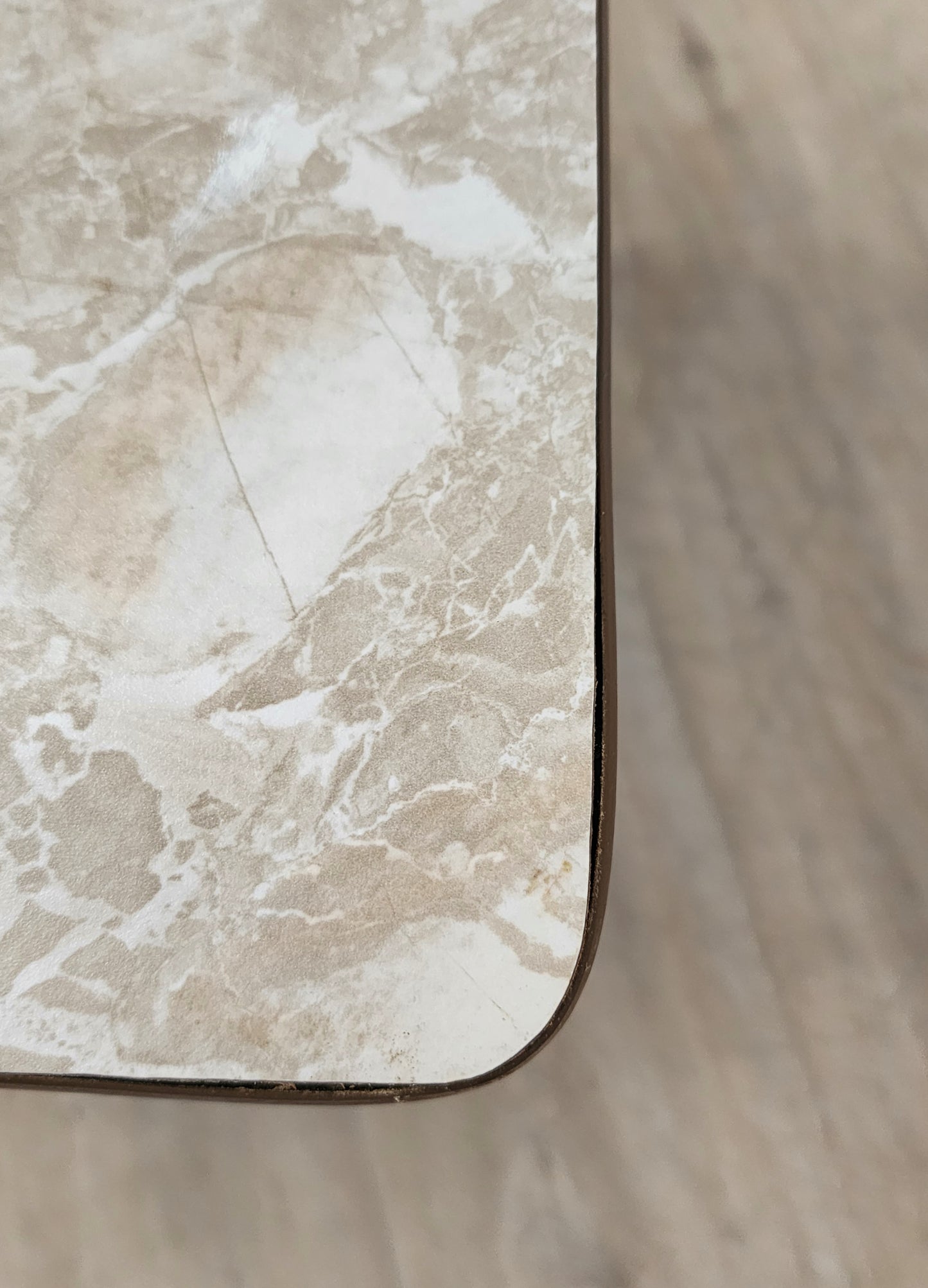 MCM Taper Leg Small Table-Atomic Plant Stand-Faux Marble Retro Low Side Table