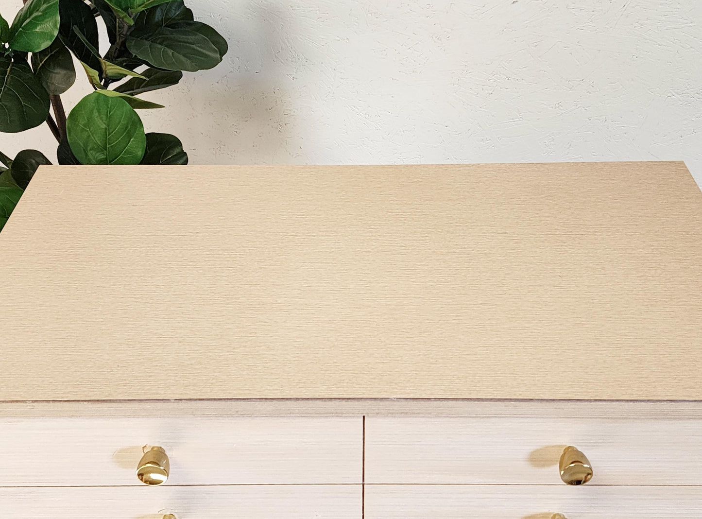 Mid Century Modern Kroehler High Boy-Blonde Ceruse Retro Tall Chest-Refreshed Beach Coastal Modern Bedroom Storage Entry Console