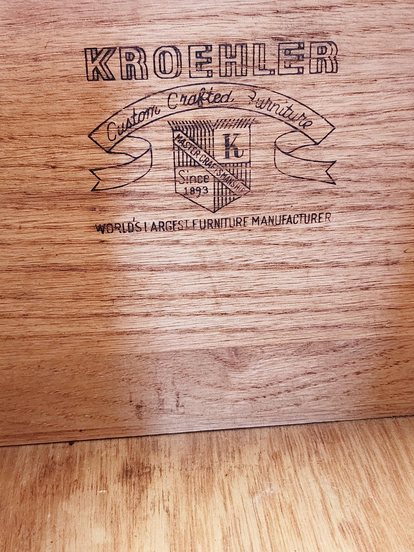 Mid Century Modern Kroehler High Boy-Blonde Ceruse Retro Tall Chest-Refreshed Beach Coastal Modern Bedroom Storage Entry Console