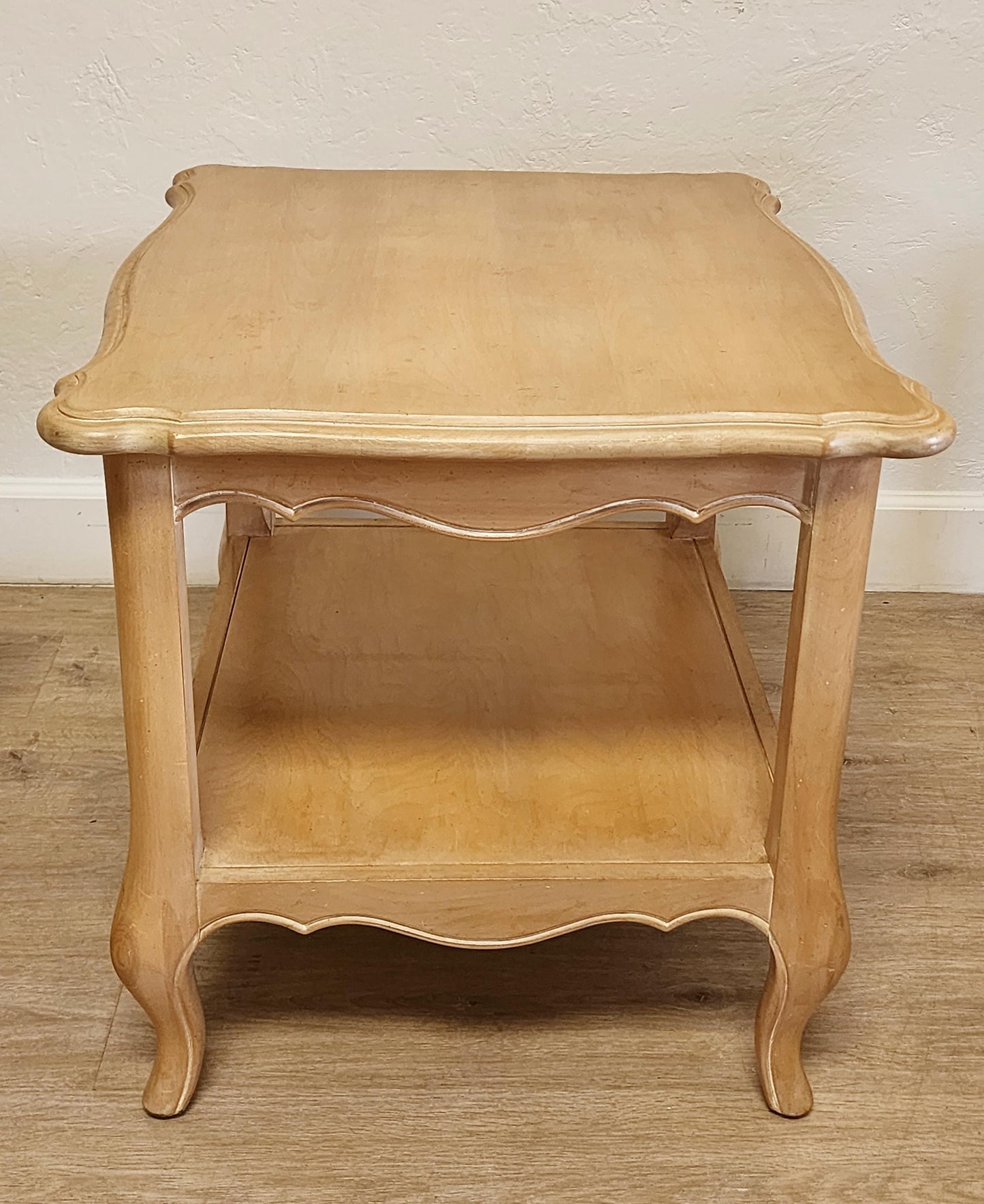 Ethan Allen Bisque French Country End Table-Farmhouse Ethan Allen 2 tier Nightstand 26-8304-270