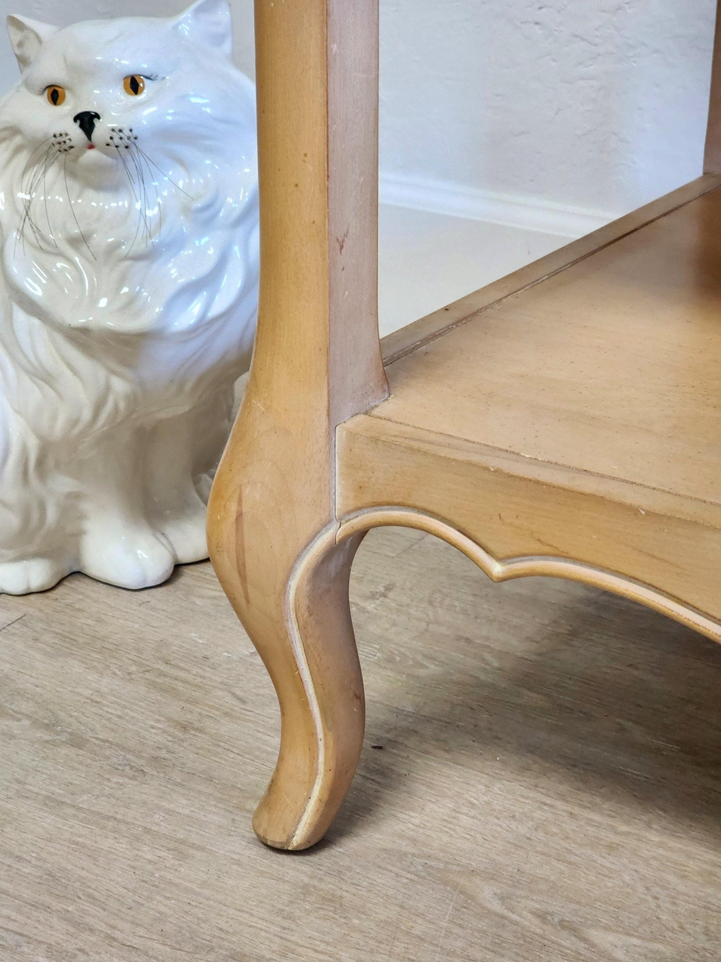 Ethan Allen Bisque French Country End Table-Farmhouse Ethan Allen 2 tier Nightstand 26-8304-270