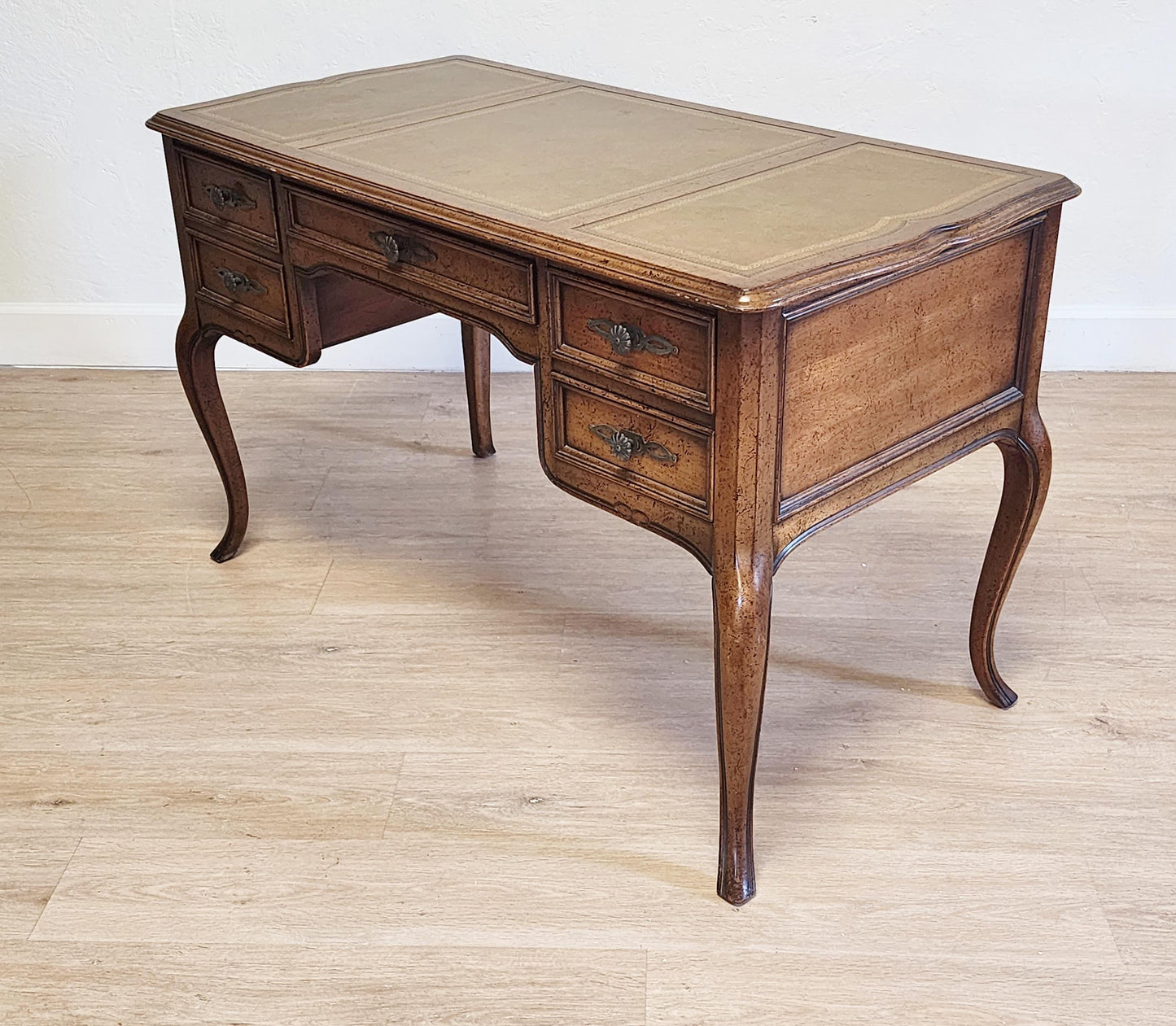 SLIGH Lowry French Writing Desk-Leather Top Vintage Vanity-Custom Finish Available-Petite Desk-Romantic Painted Desk