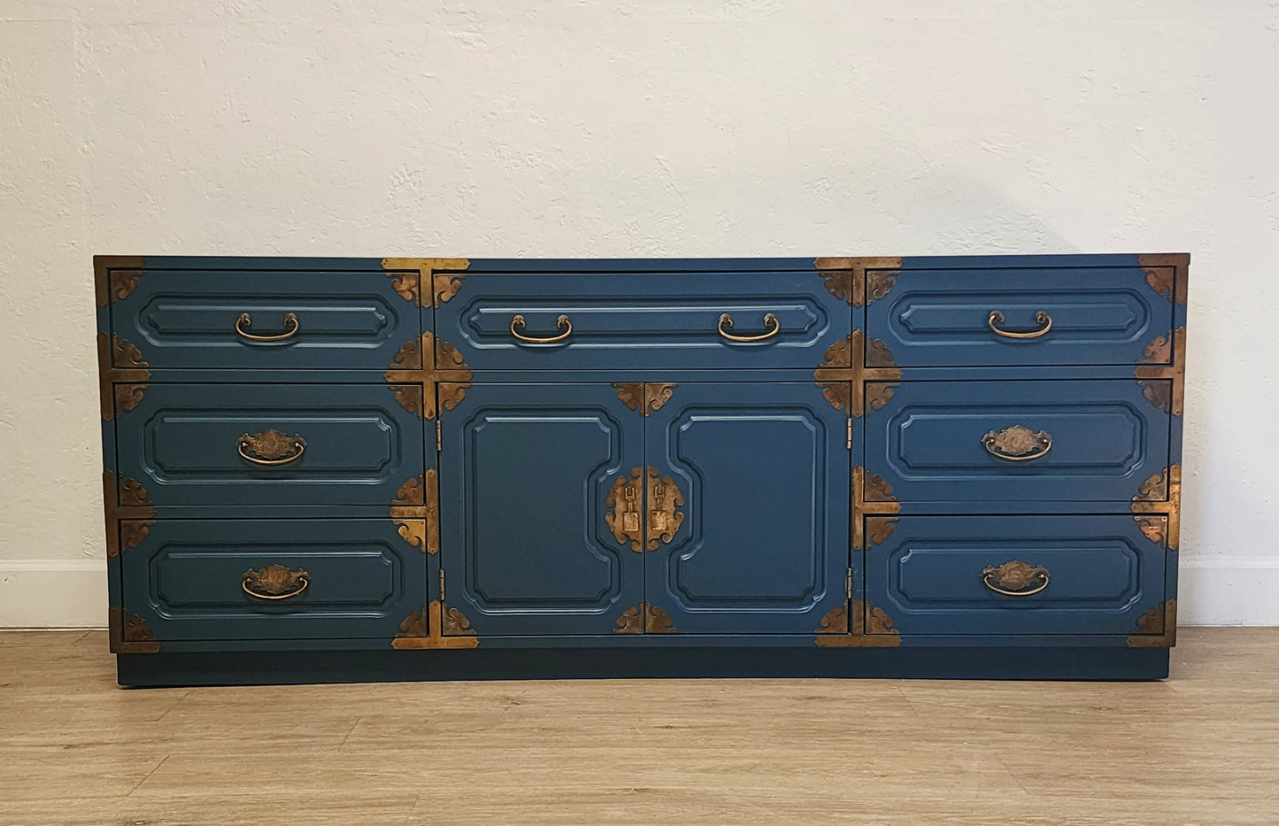  9 Drawer Campaign Buffet Dresser 