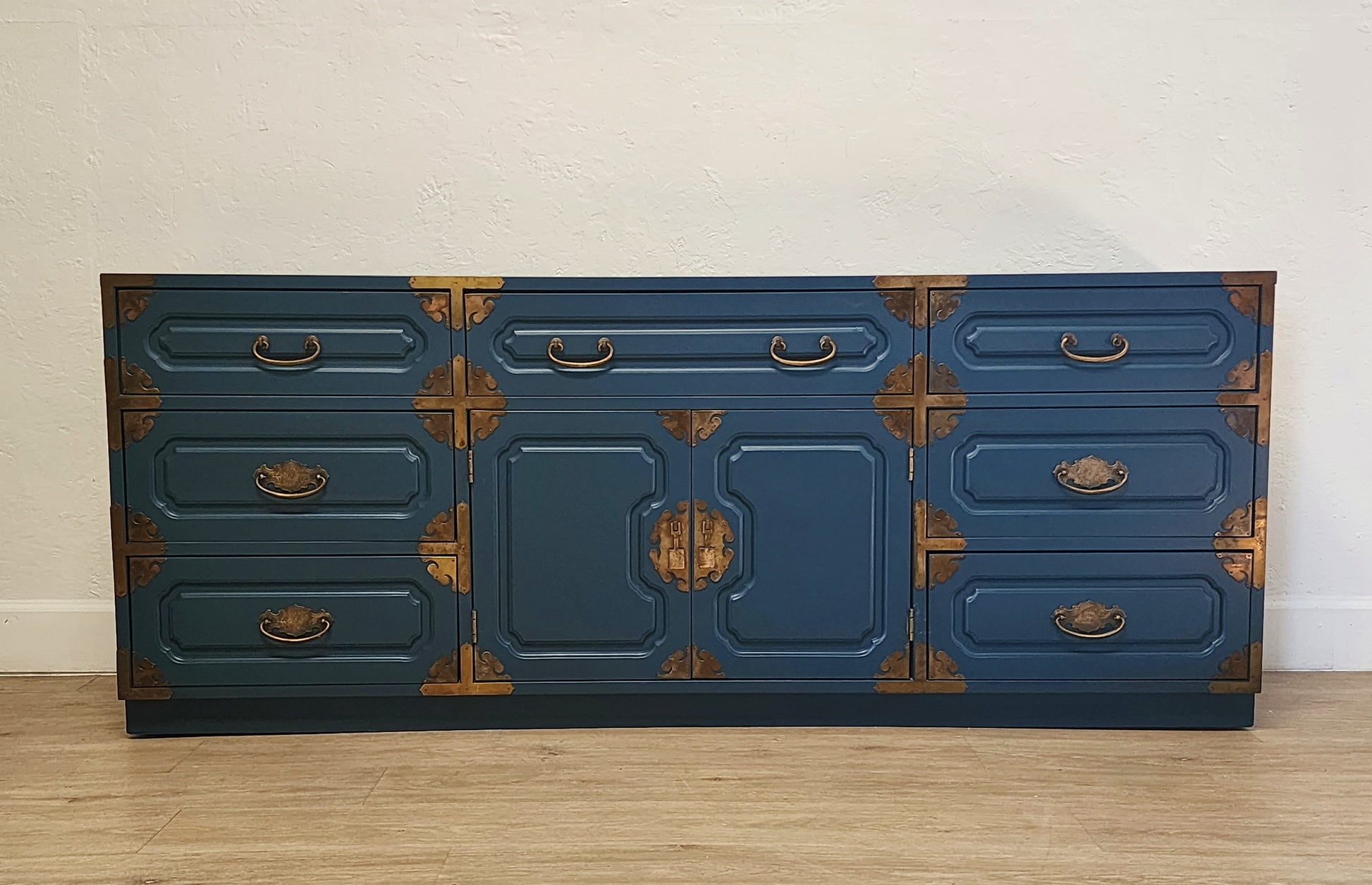  9 Drawer Campaign Buffet Dresser 