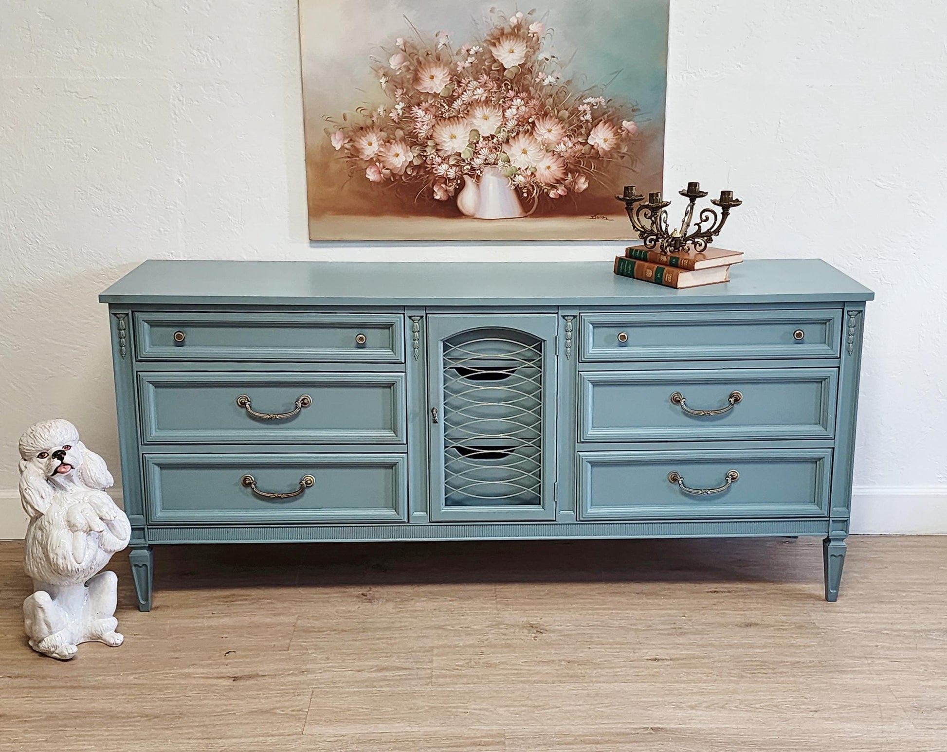 Blue Vintage Console Dresser