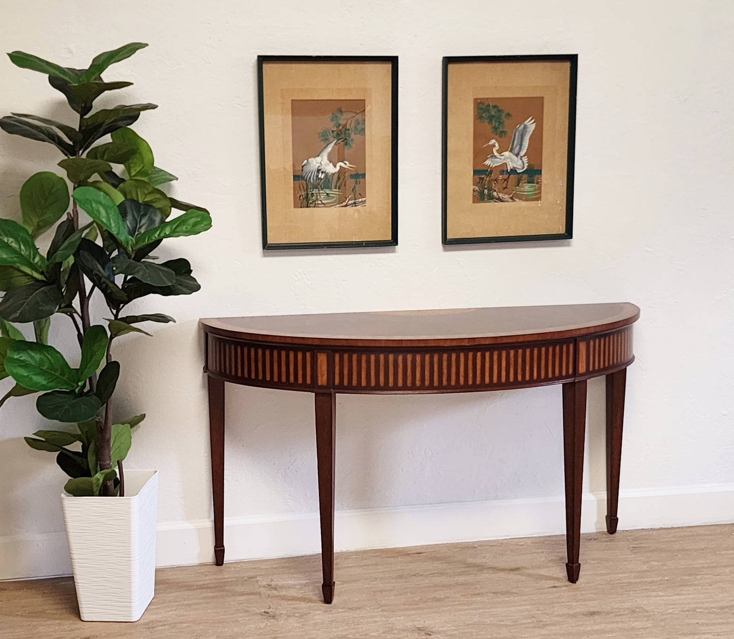 Ethan Allen Demilune Console Table