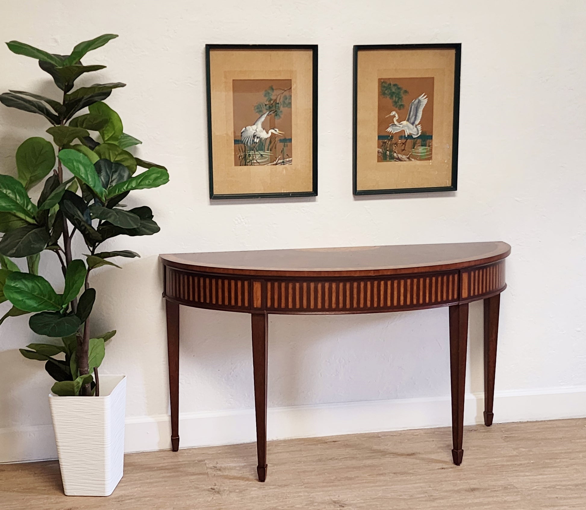 Ethan Allen Demilune Console Table