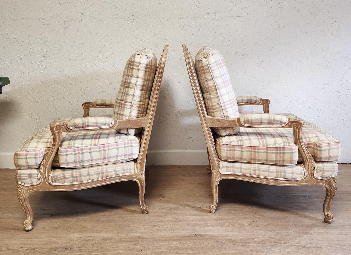 Pair Vintage Sherrill French Country Arm Chairs