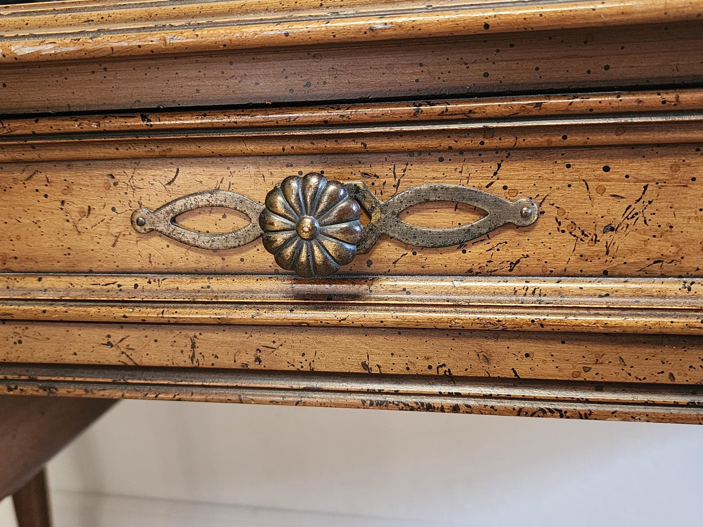 SLIGH Lowry French Writing Desk-Leather Top Vintage Vanity-Custom Finish Available-Petite Desk-Romantic Painted Desk