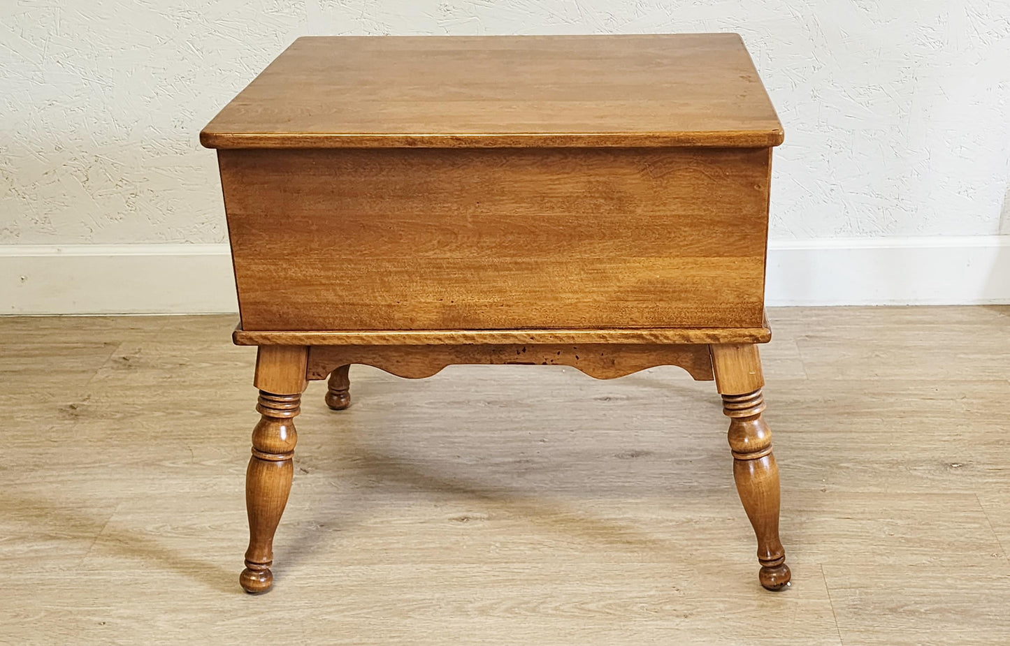 ETHAN ALLEN Early American End Table | 2 Drawer 10-8587 Solid Maple & Birch Colonial Style Table