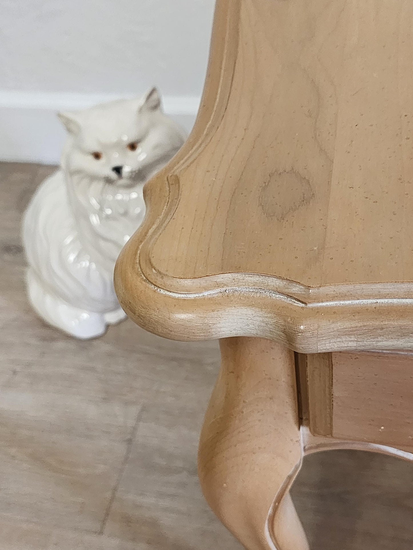 Ethan Allen Bisque Country French One Drawer End Table-Farmhouse Ethan Allen Nightstand 26-8303-270