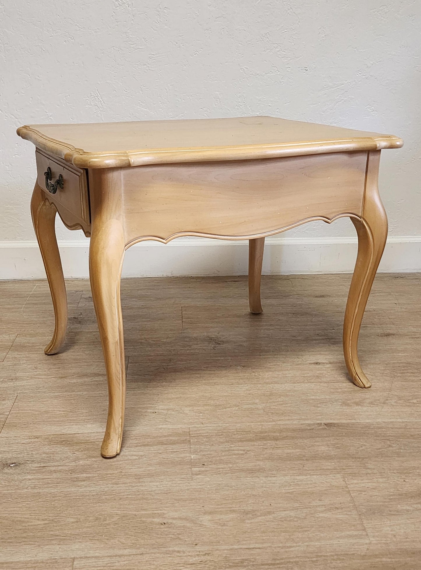 Ethan Allen Bisque Country French One Drawer End Table-Farmhouse Ethan Allen Nightstand 26-8303-270