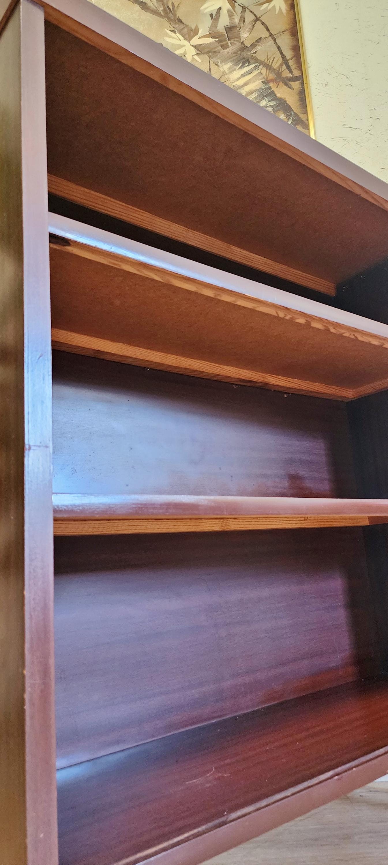 MCM Atomic Floor Shelf | Taper Leg Glass Door Vintage Display Shelf | Retro Bookshelf Cabinet