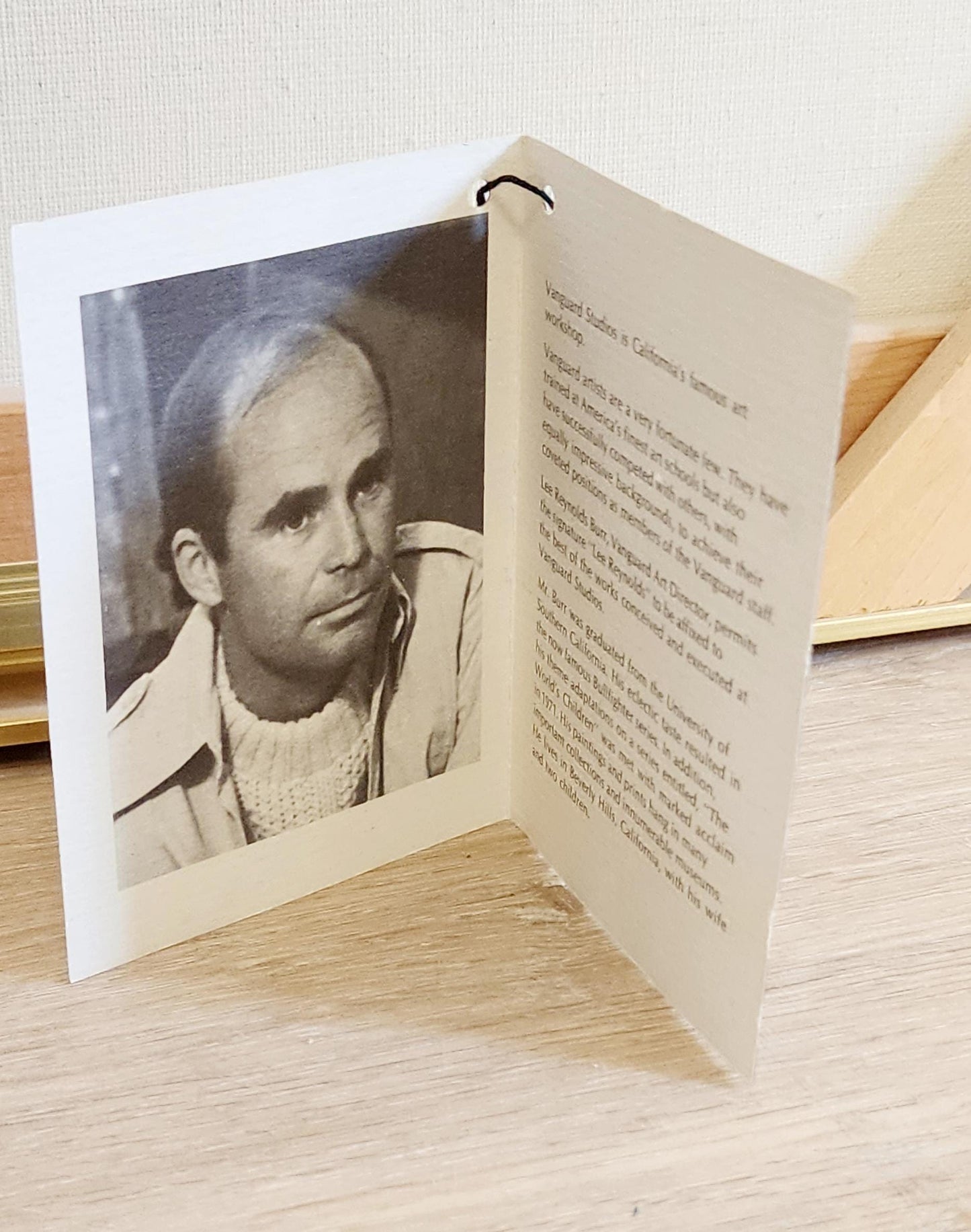 LEE Reynolds Birds w/ Bamboo  MCM Vanguard Studios Asian Nature LARGE Vertical Painting, Earth Tones Vintage Reynolds