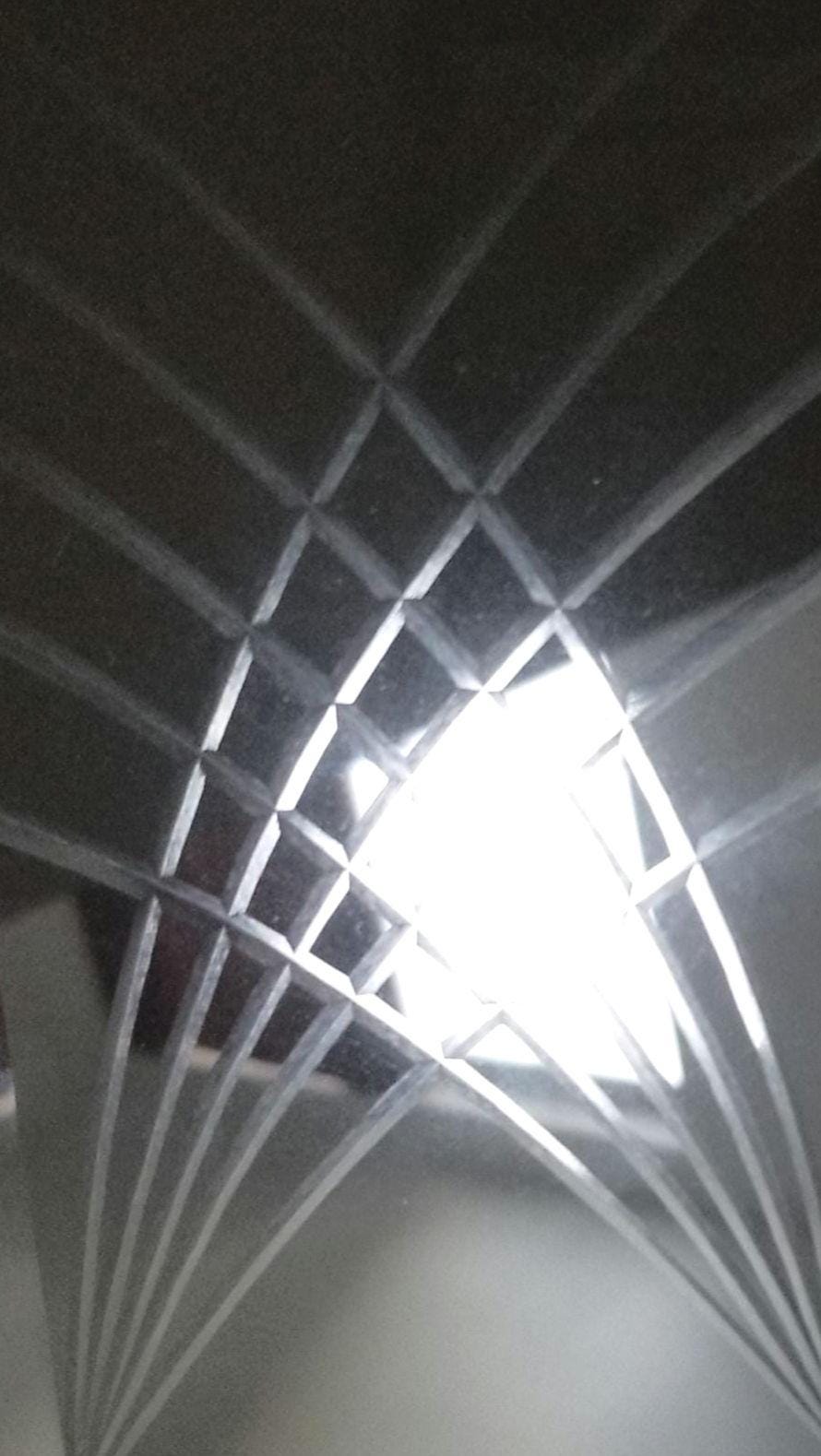 criss cross clear glass chandelier panel