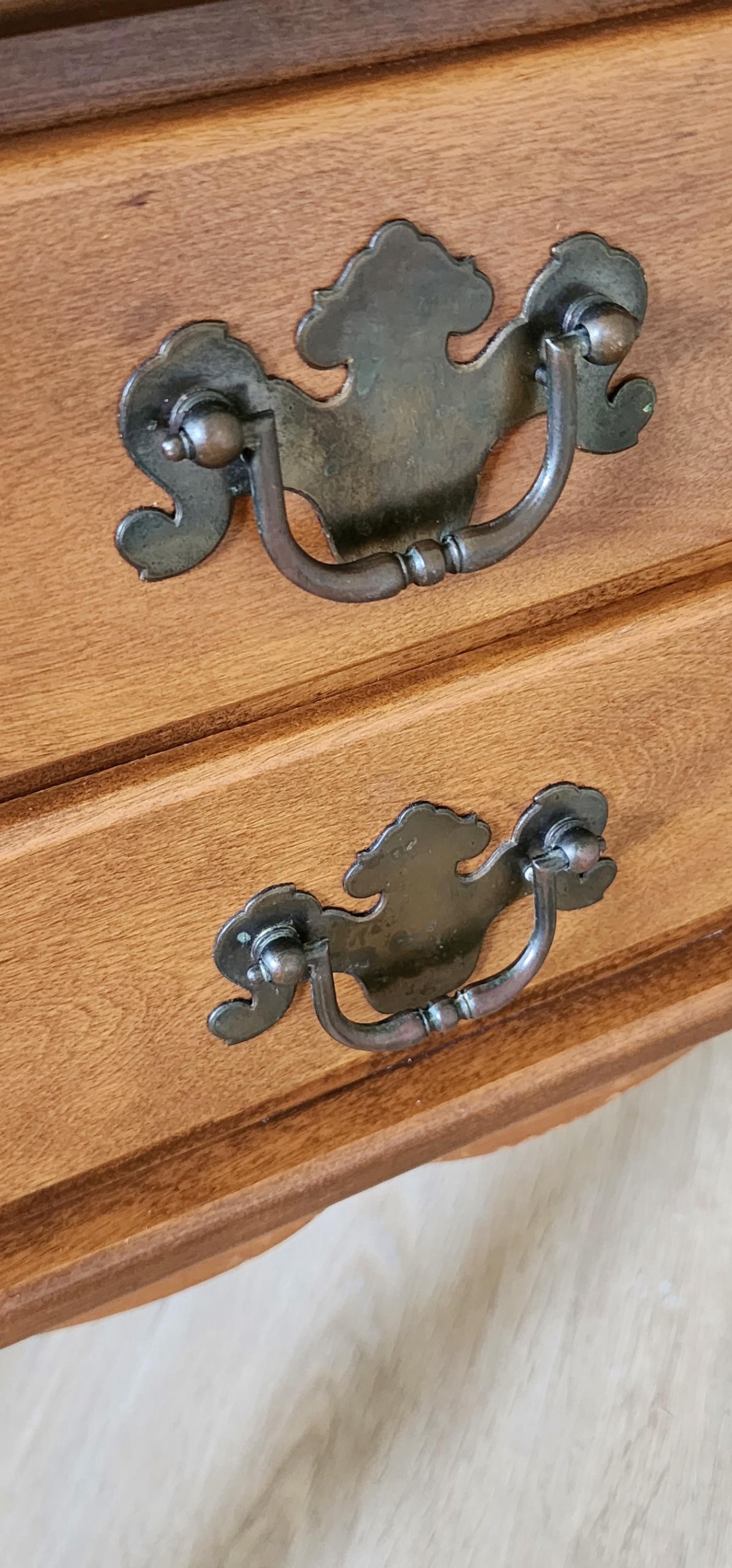 ETHAN ALLEN Early American End Table | 2 Drawer 10-8587 Solid Maple & Birch Colonial Style Table