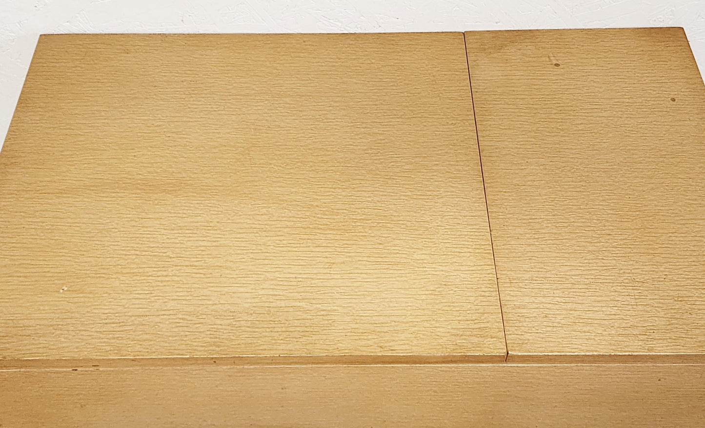 Blonde MCM Sewing Machine Cabinet Only-Yellow Vintage Flip Top Vanity Sewing Craft Bar Table