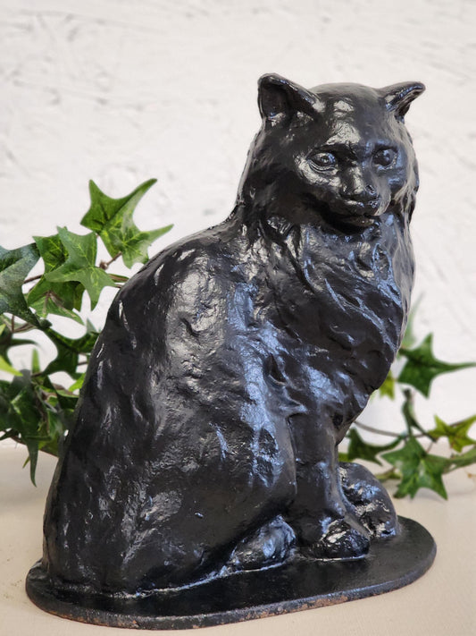 Vintage Black Cat Doorstop