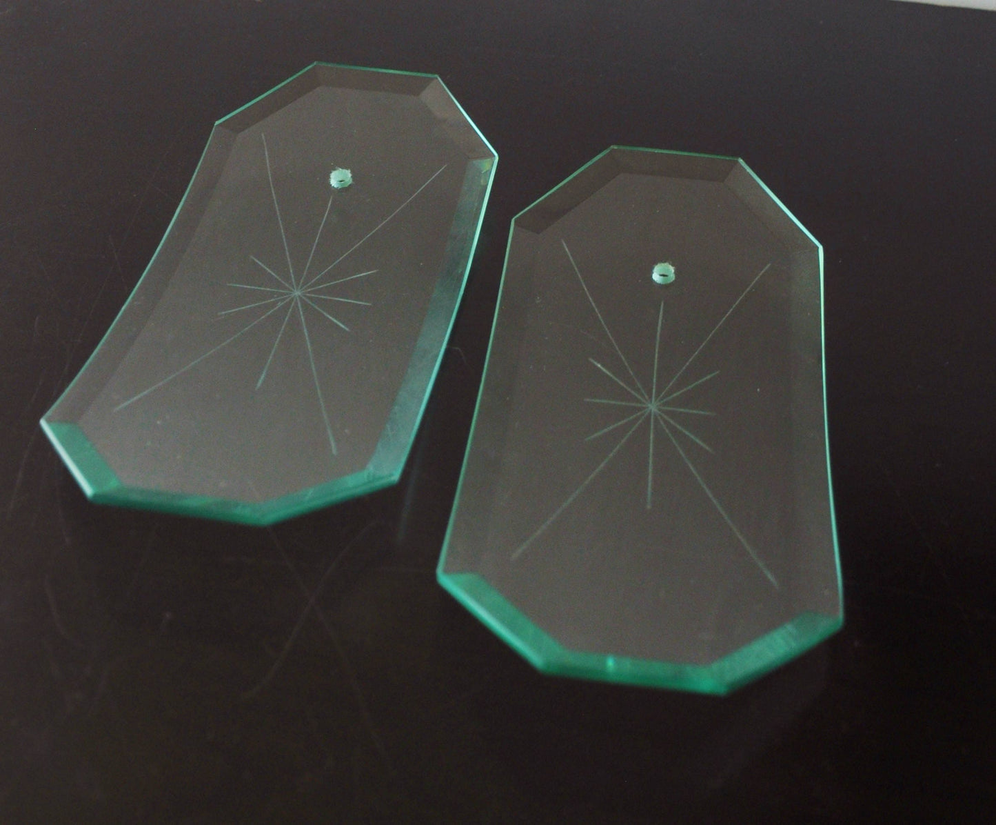 clear curved octagon glass panels for vintage hanging entry lights