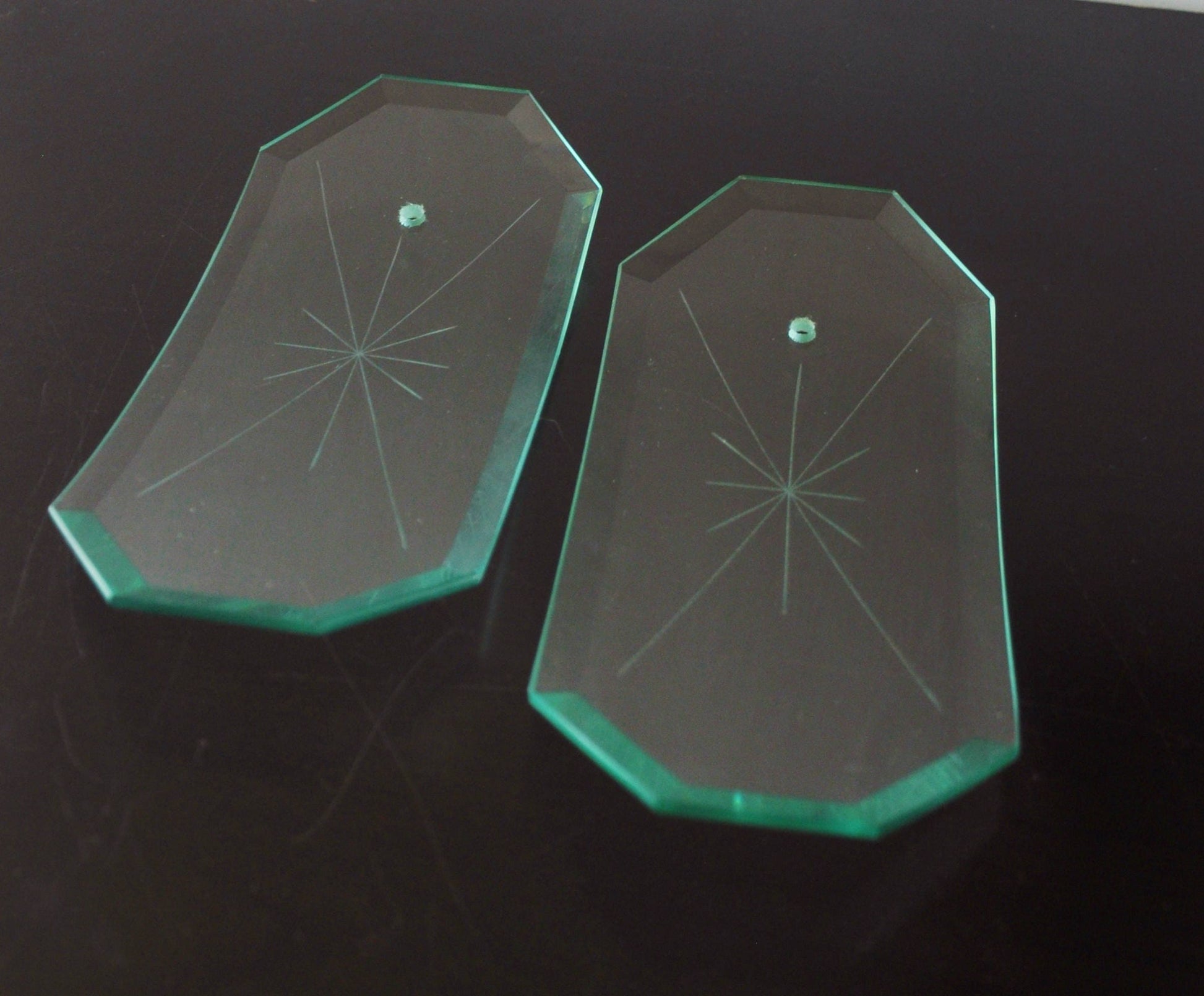 clear curved octagon glass panels for vintage hanging entry lights