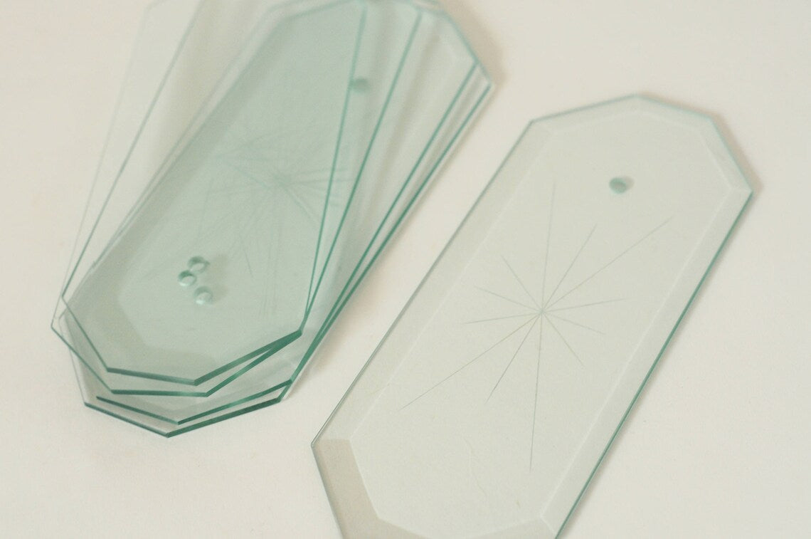 Star Glass Panel- Beveled Replacement Panel for Chandelier-Clear Octagon Starburst Glass Shades