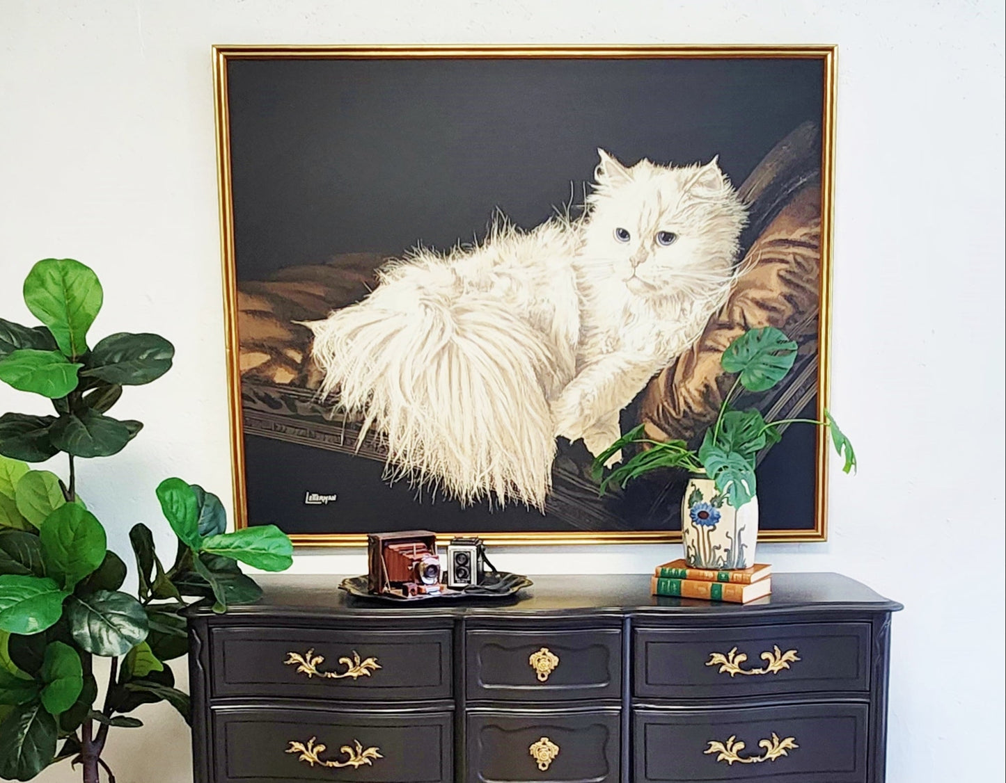 Antoinette Letterman Giclee Print The Resting Cat, 60 x 48 Cashmere Persian  MCM Artmaster Studios