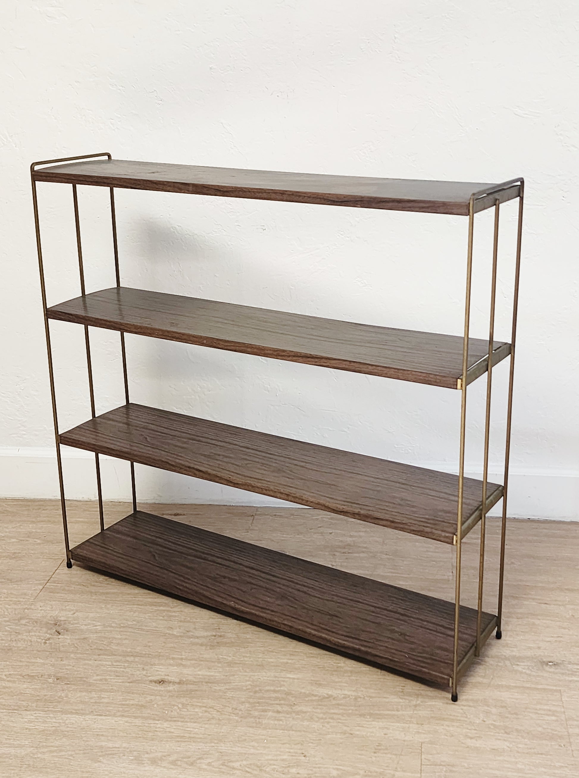 mcm paul mccobb style metal floor shelf