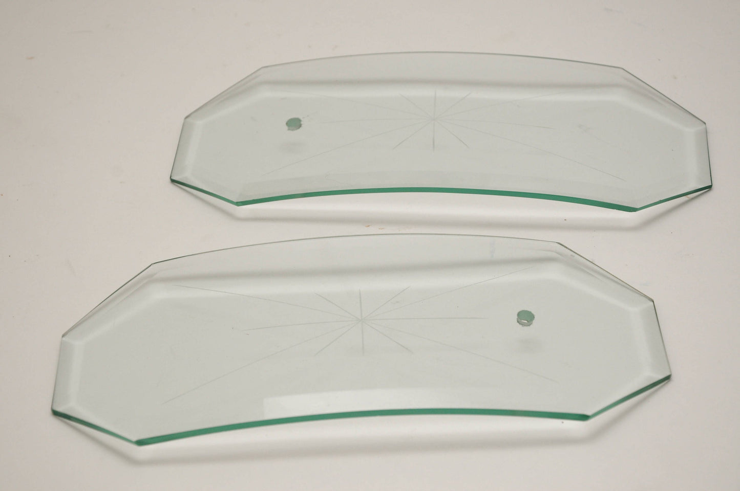 Curved Glass Replacement Panels for Chandelier- Curved Chandelier Glass Panels--Replacement Starburst Octagon Glass Panels