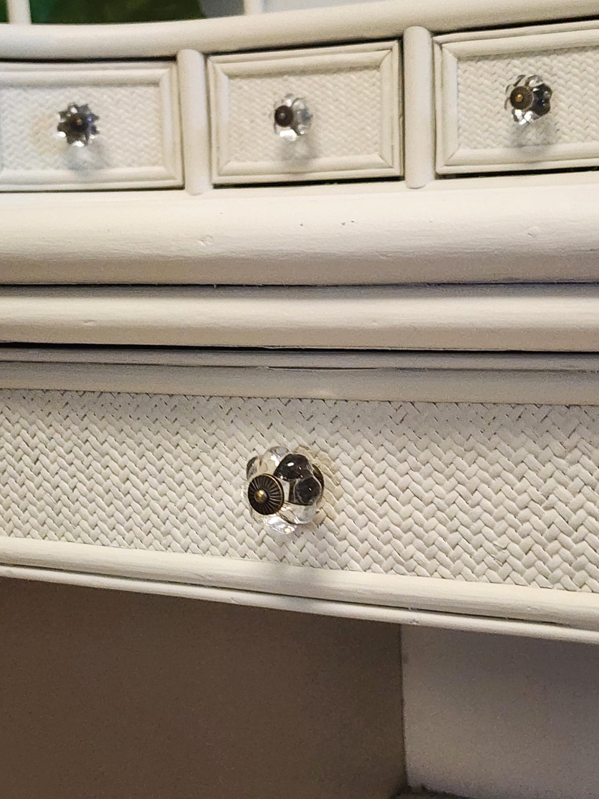 white tropical large desk